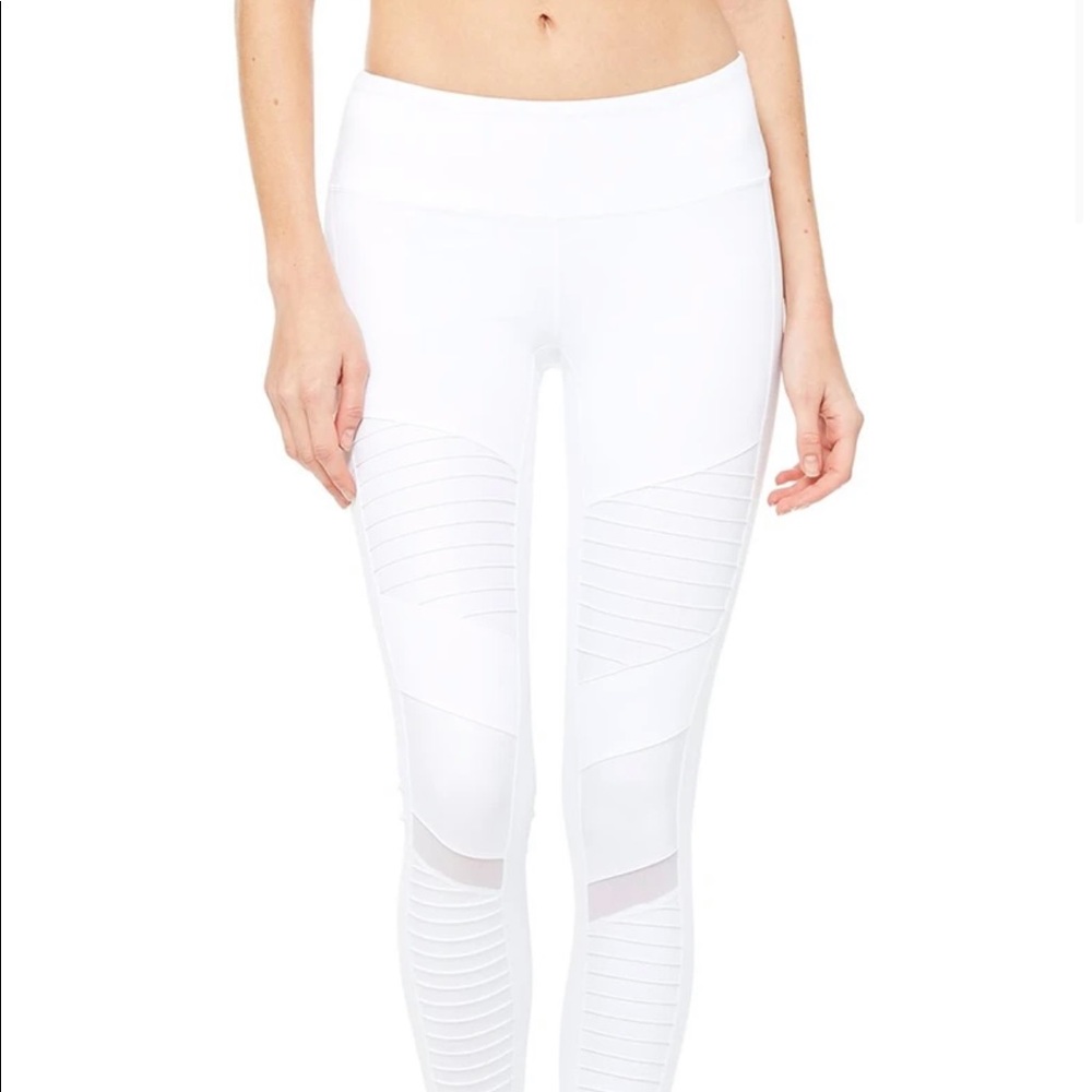 NWOT White Alo Moto Leggings